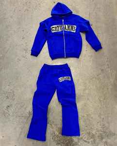 Conjuntos Deportivos para Hombre 2026, Lisos, con Impresión de Logotipo Personalizado, Conjunto de Dos Piezas, Ropa Deportiva de Invierno, Conjunto de Joggers Ajustados, Conjuntos Deportivos con Pantalones Anchos 2026 - Product Image 3
