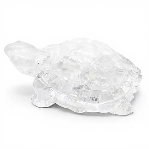 Belle figurine de tortue en cristal de quartz clair de bonne qualité, décoration en résine de forme libre, 2,7 pouces - Product Image 3