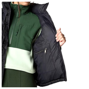 Manteau d'hiver pour homme en laine noire écologique, col montant, fermeture éclair sur le devant, coupe décontractée, épais et chaud - Product Image 4