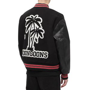 เสื้อแจ็คเก็ต Letterman Varsity แบบสั่งทำพิเศษ ปักลายปะติดปะต่อ สไตล์เบสบอล ทรงบอมเบอร์ ติดกระดุมหน้า เสื้อผ้ากีฬาแนวมหาวิทยาลัย เสื้อผ้าสตรีทแวร์ ขายส่ง ODM - Product Image 2