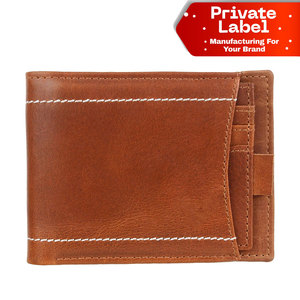 Cartera Bifold de Cuero 100% Genuino para Hombre, Estilo Clásico Vintage, Cartera de Cuero Genuino Crazy Horse Premium, Logotipo Personalizado al por Mayor - Product Image 1