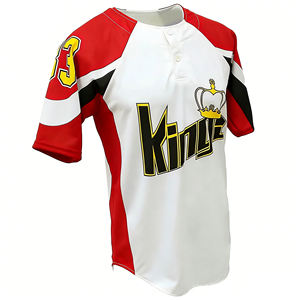 Maillot de baseball personnalisé à manches raglan contrastées, col Henley, 100 % polyester, anti-humidité, respirant, fabricant OEM en gros - Product Image 3