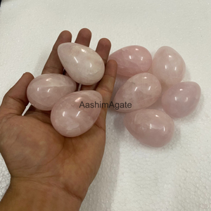 Huevo de Cristal de Cuarzo Rosa Natural al por Mayor, Huevo de Piedra Preciosa Pulida para Sanación, Reiki, Meditación, Decoración del Hogar, Fabricante OEM - Product Image 2