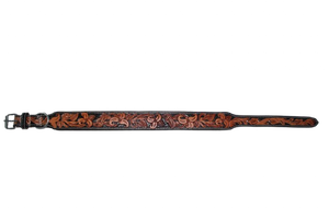 Collier pour chien en cuir vintage style western, embossé, style ranch, fabriqué par Divine International India. - Product Image 4