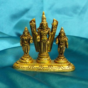 ชุดพระบาลากีเพอรูมัลทองเหลืองทำมือ สูง 8.5 ซม. สำหรับตกแต่งบ้านและวัด - Product Image 4