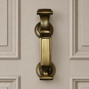 SHUBHAM Antique Brass Dr. <b>Door</b> Knocker 7.5 Inch Vintage <b>Decorative</b> Solid Brass <b>Front</b> <b>Door</b> Hardware for Home Entry - Product Image 1