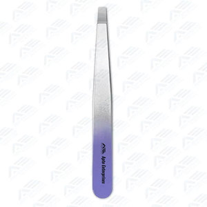 Custom Logo Makeup <b>Tool</b> <b>with</b> Private Label Applicator Wholesale High-Quality Slanted Tip Eyelash and Eyebrow Tweezers - Product Image 4