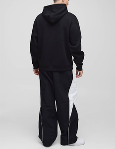Pantalones de chándal unisex personalizados de pierna ancha, estilo baggy, con bloques de color, cortavientos, oversize, estilo hip hop, streetwear, techwear - Product Image 3