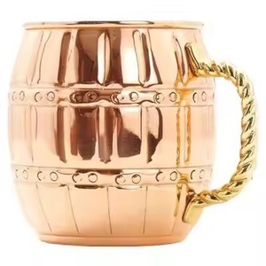 Copper Hammered Moscow Mule <b>Mugs</b> Set With Handle Vintage Design <b>Large</b> Capacity Home Party Drinkware - Product Image 5