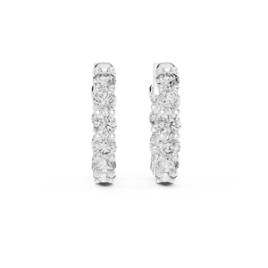 Luxury Silver IGI Certified Lab Grown Diamond Hoop <b>Earrings</b> Minimalist Womens Engagement & Wedding Gift <b>Fine</b> Jewelry - Product Image 1