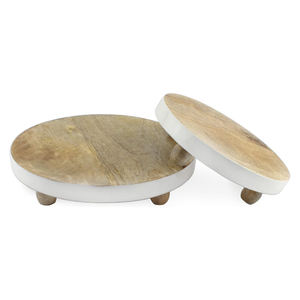 Ensemble de 3 supports décoratifs miniatures en bois de style ferme rustique pour la décoration de la maison et de la cuisine - Product Image 6