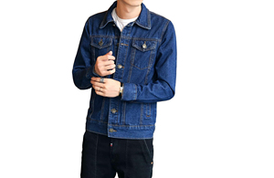 Best-Selling Men <b>Denim</b> <b>Jacket</b> Corduroy Collar Vintage Workwear Style Button Front Pockets Casual Outerwear 100% Cotton - Product Image 6