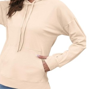 Sudadera con Capucha para Mujer, Unisex, de Color Sólido, Tejida en Felpa, Manga Larga, Informal, para Otoño, Transpirable, con Bolsillos, Diseño 2026 - Product Image 4