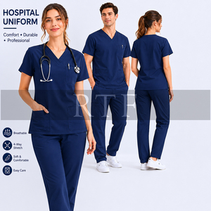 Conjunto de Uniformes Médicos para Enfermeras, en Oferta, de Poliéster Suave, Unisex, para Hospital - Product Image 2