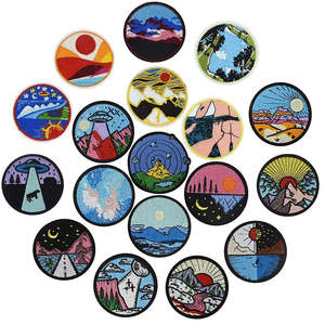 Custom Logo Iron on Embroidery <b>Patch</b> Heat Transfer Sew on Embroidery <b>Patches</b> for Clothing - Product Image 4