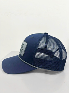 Made by Vietnam Factory, 6 Panel Structured Mesh with Customized Woven Patch Logo Trucker Hat, Sporty Daily <b>Accessory</b> for Adult - Product Image 4