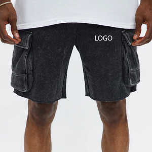 Pantalones Cortos para Hombre con Lavado Ácido, Estilo Casual y Moderno, con Bolsillo Cargo y Diseño de Logotipo Personalizable, Precio Económico para Compradores al por Mayor 2026 - Product Image 1