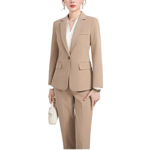 Traje de Mujer Ajustado, Transpirable y de Alta Calidad, Blazer para Oficina o Boda, Traje de Novio, Estilo Casual de Negocios, Pantalón con un Solo Botón - Product Image 1