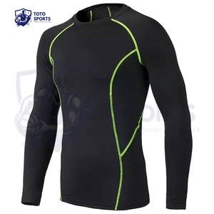 ชุดแรชการ์ดผู้ชายคุณภาพสูง สวมใส่สบาย ระบายอากาศได้ดี ทรงเข้ารูป น้ำหนักเบา เหมาะสำหรับออกกำลังกาย แขนยาว - Product Image 2