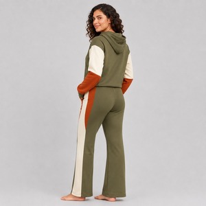 Fall Clothing Trendy <b>Women</b> <b>Sweatpants</b> and Hoodie Set Professional Factory Made Cotton Fleece Tracksuit For Ladies - Product Image 2