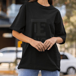 T-shirt surdimensionné léger pour femme, fabriqué au Pakistan, faible MOQ, couleur personnalisable - Product Image 3