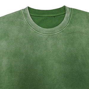 Nueva llegada: Camiseta de manga corta para hombre, color verde sólido, cuello redondo, corte regular, algodón jersey, estilo casual y precios bajos. - Product Image 6