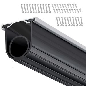 Guarnizione per Porte da Garage a Forma di U con Gomma e O-Ring, Profilo in Alluminio Pre-Forato per Porte da Garage - Product Image 1