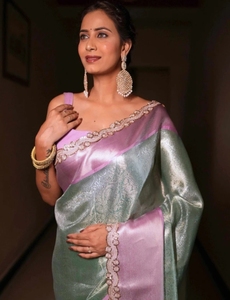 Sari Tradicional de Seda Tejida Banarasi - Product Image 2