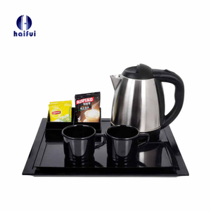 Set di vassoi elettrici senza fili ecologici in acciaio inossidabile per forniture alberghiere e servizio in camera per l'ospitalità domestica - Product Image 6