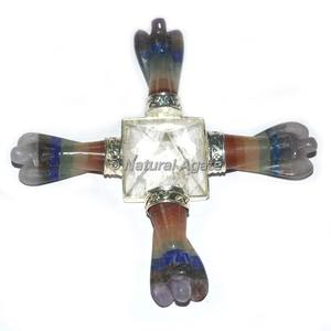 Fabricante de herramientas curativas de cristal: Opalite Angel con generador de pirámides de cristal para terapia y decoración - Product Image 4