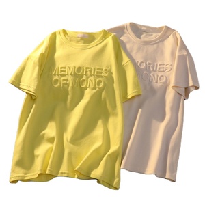 Haute qualité en gros coton personnaliser impression poids lourd t-shirt vêtements de rue unisexe goutte épaule hommes chemises broderie - Product Image 3