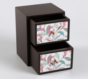 Handmade Wooden <b>organizer</b> <b>Drawers</b> Wooden Vintage <b>Storage</b> Box with two Compartments for Kitchen Organization office home table - Product Image 5
