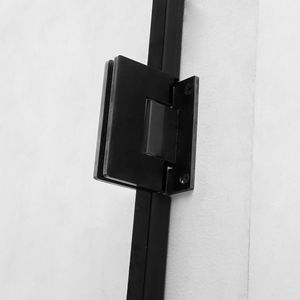 Porta doccia senza cornice 34 \ "W X 72 \" H con motivo vetro a ingresso aperto in porta doccia nero opaco - Product Image 5