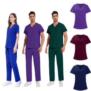 Tenues d'uniformes médicaux unisexes à séchage rapide en tissu élastique tissé avec logo personnalisé pour salons de beauté, hôpitaux et spas – Vente chaude - Product Image 3