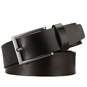 Ceinture en cuir à boucle métallique large et étendue pour homme, coupe classique, épaisse, double couche, mélange extra résistant, ensemble de ceintures - Product Image 1