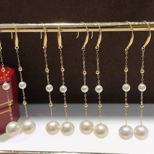 Pendientes Colgantes de Plata S925 con Perla Natural, Versátiles, de Lujo, Ligeros, para Uso Diario, 12-13 mm, con Caja de Regalo - Product Image 3