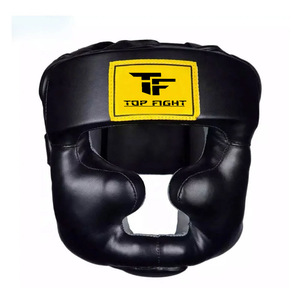 หมวกชกมวย Top Fight หนัง PU อุปกรณ์ฝึกซ้อมสำหรับผู้ใหญ่ ศิลปะการต่อสู้ สีดำ - Product Image 3
