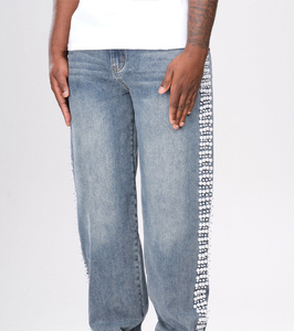 Pantalones Vaqueros Estilo Cargo para Hombre, Corte Relajado, Algodón, Bolsillos Utilitarios, Pantalones Casuales, Ropa Urbana, Lavado Suave, Diseño Personalizado - Product Image 1