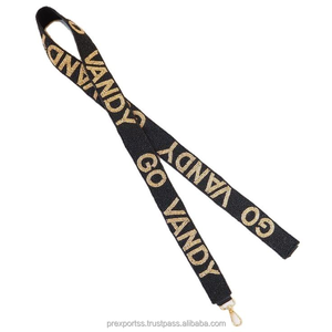 Atlanta Cotton Beaded <b>Strap</b> Handmade Sports Gameday Custom <b>Adjustable</b> Vintage Multicolor Bag Hanger Fashion Decorative Trendy - Product Image 3