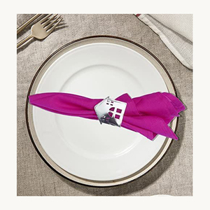 Anneau de serviette en métal au design avantageux, anneau de serviette personnalisé, accessoires décoratifs pour la restauration, hôtels et restaurants - Product Image 6