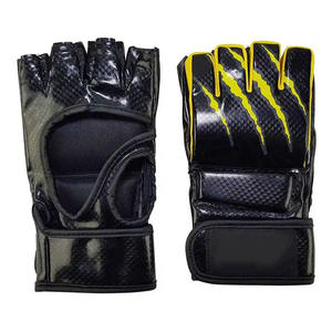 Guantes de MMA Profesionales First Fitness, Negros de 2 Tonos, para Entrenamiento, Sparring, Grappling, Boxeo y Muay Thai - Product Image 1