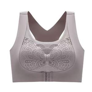 Soutien-gorge de sport sans couture en dentelle pour femme, respirant, séchage rapide, maintien moyen, sans armatures, grandes tailles, vente en gros - Product Image 1