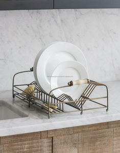 Escurridor de metal resistente al óxido con acabado elegante, perfecto para el secado diario de platos en cocinas modernas contemporáneas - Product Image 4