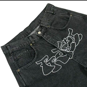 Shorts en jean déchirés pour hommes, personnalisables avec logo, vente en gros, style vintage streetwear, haute qualité - Product Image 3