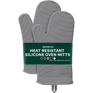 Guanti da Forno in Silicone Gratuiti con Impugnatura Antiscivolo Testurizzata, Fodera Trapuntata Confortevole, Impermeabili e Resistenti al Calore - Product Image 1