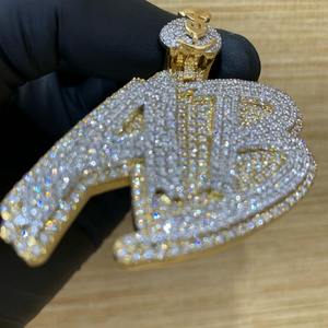 Pendentif Rond en Moissanite Véritable Plaqué Argent 925 Personnalisable – Bijoux pour Fêtes, Pendentifs et Breloques Raffinés - Product Image 5