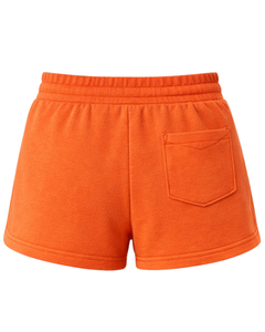 Pantalones Cortos Deportivos Personalizados para Mujer, Color Naranja, de Algodón y Felpa, Cintura Elástica con Cordón, para Gimnasio, Casuales, de Verano, Fabricante y Proveedor OEM - Product Image 5