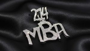 จี้ตัวอักษรชื่อแบบกำหนดเอง สไตล์ฮิปฮอปสุดหรู เงินแท้ 925 ประดับโมอิสซาไนต์ ชุบโรเดียม - Product Image 3