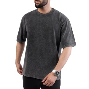 Novedades de Verano: Camisetas de Hombre de Algodón 100% de 210 GSM, Tejido de Punto, Corte Regular, Peso Pesado, Lavado Ácido, Casual, Transpirable y Ecológico - Product Image 1