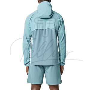 Chaqueta cortavientos al por mayor con capucha, chaquetas de verano ligeras de nailon, pantalones cortos y pantalones largos, chándal cortavientos de nailon para hombre - Product Image 6